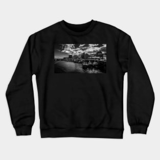 FISHING BOATS IN DUNBAR HARBOUR Crewneck Sweatshirt